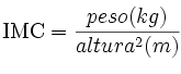 Formula IMC indice masa corporal